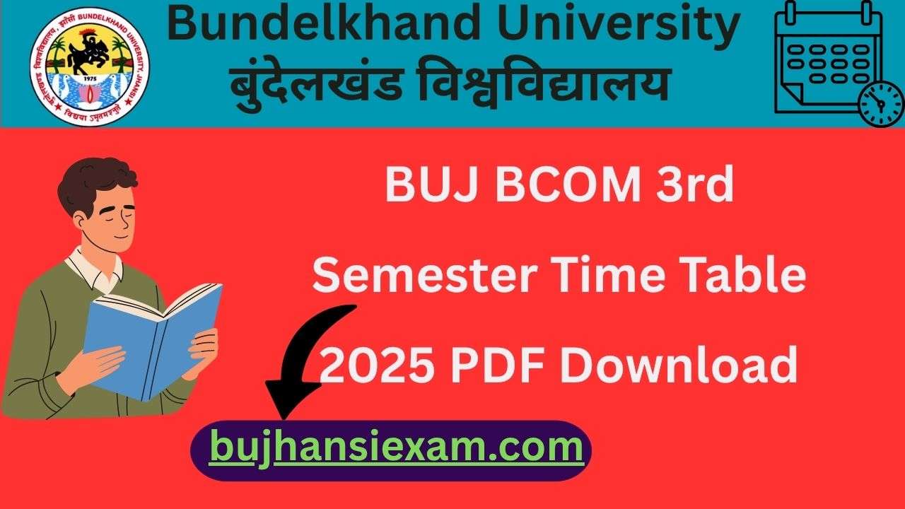 BUJ BCOM 3rd Semester Time Table 2025 PDF Download