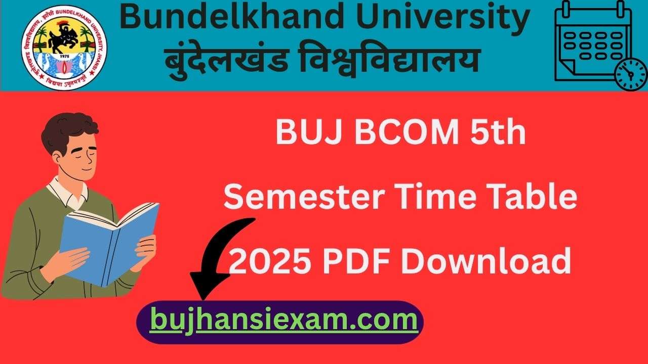 BUJ BCOM 5th Semester Time Table 2025 PDF Download