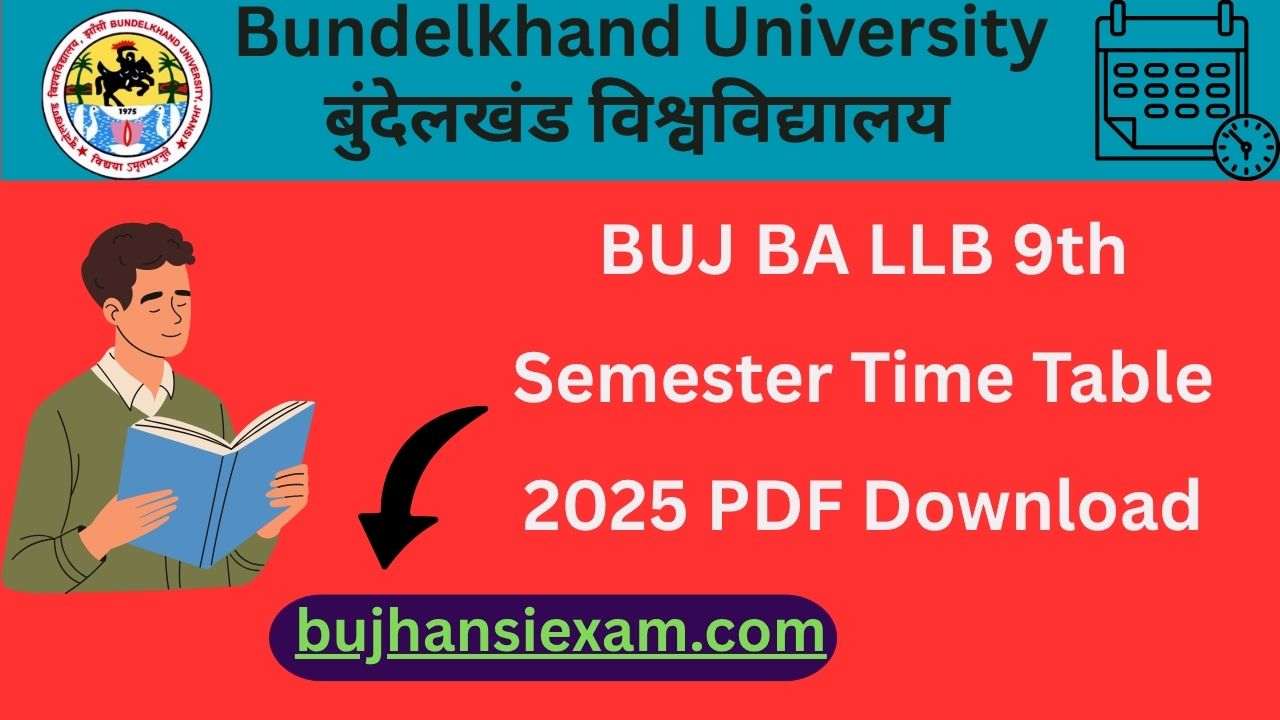 BUJ BA LLB 9th Semester Time Table 2025 PDF Download