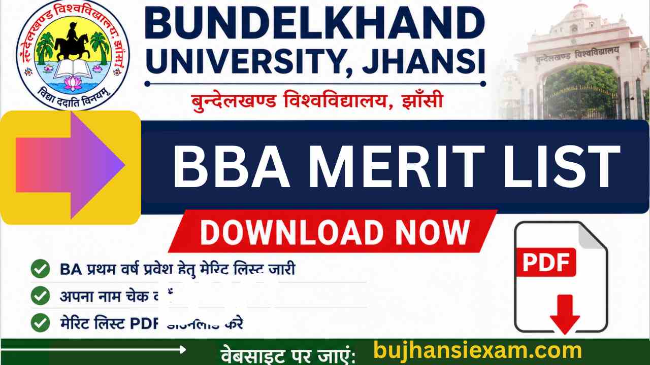 BU Jhansi BBA 1st Semester Merit List 2026 Check Now