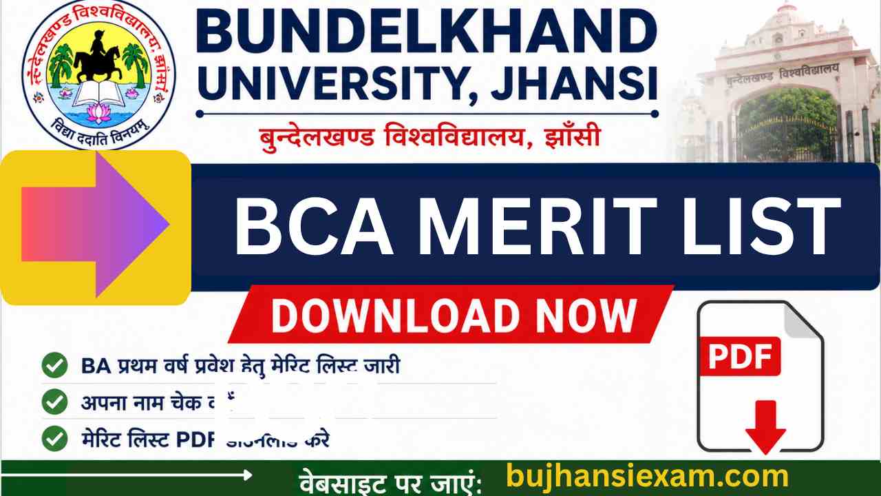 BU Jhansi BCA 1st Semester Merit List 2026 Check Now