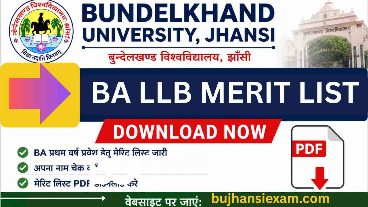BU Jhansi BA LLB 1st Semester Merit List 2026 Check Now