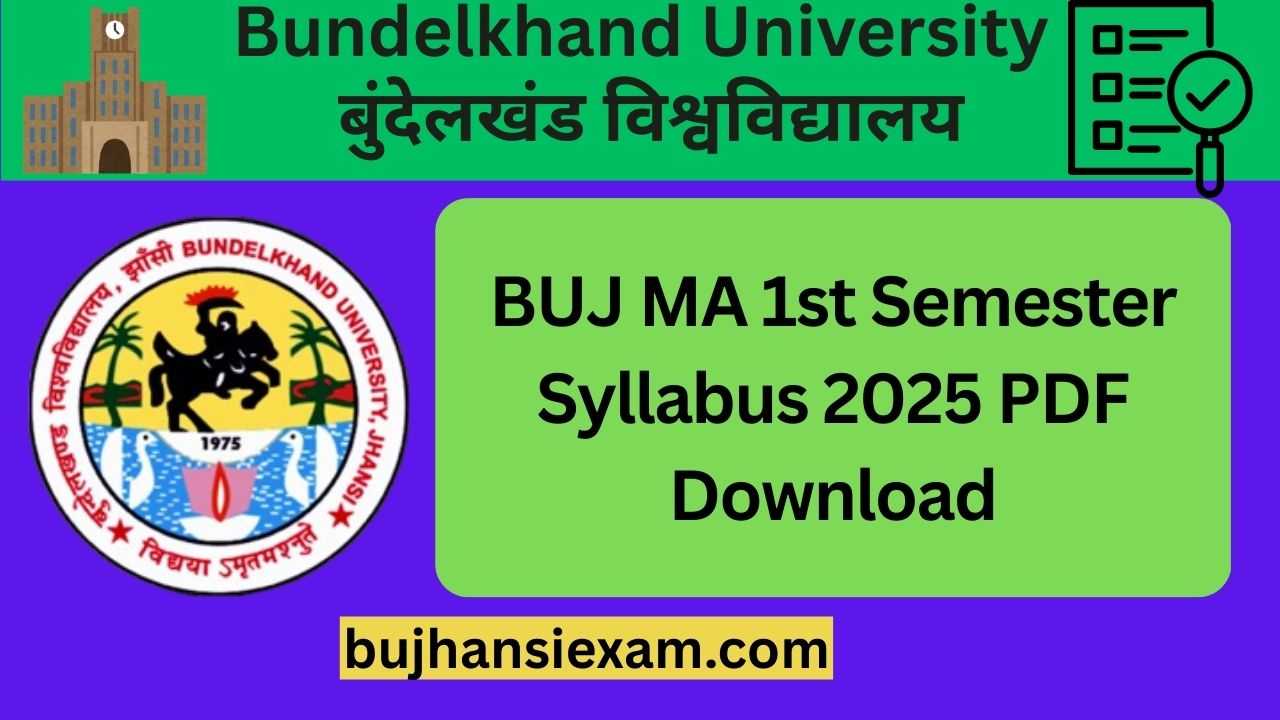 BUJ MA 1st Semester Syllabus 2025 PDF Download