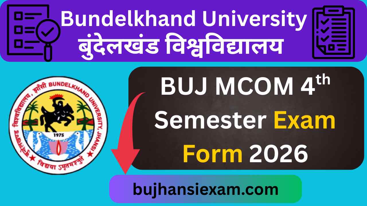 BU Jhansi MCOM 4th Semester Exam Form 2026