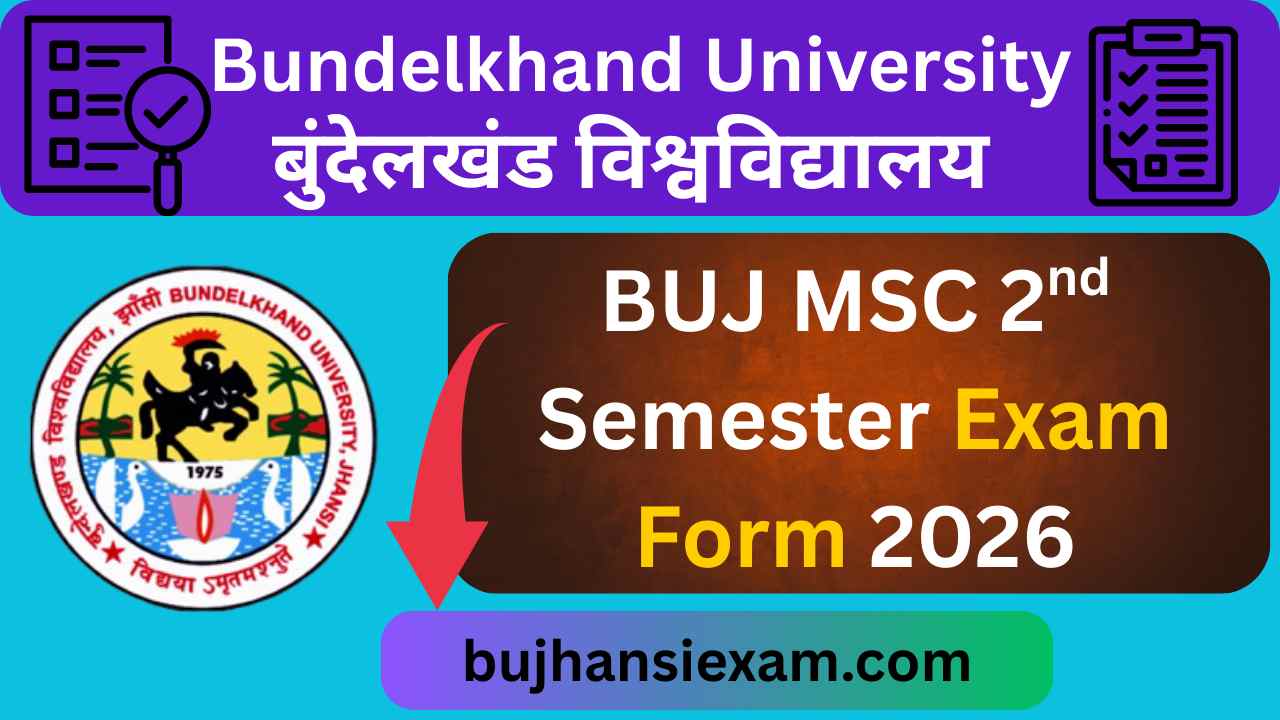 BU Jhansi MSC 2nd Semester Exam Form 2026